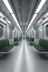 illustration, inside the subway, ai generative