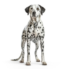 dalmatian dog isolated on a white background, ai generative
