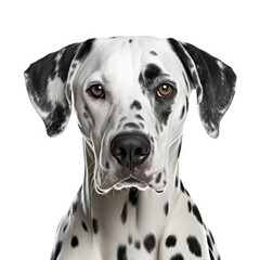 dalmatian dog isolated on a white background, ai generative