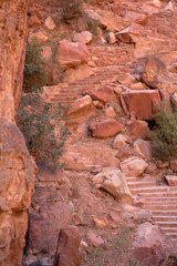 Petra, Jordan, staircase carved in the rocks