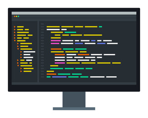 Code editor interface on computer screen