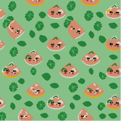 Fototapeta premium cute simple banh xeo pattern, cartoon, minimal, decorate blankets, carpets, for kids, theme print design 
