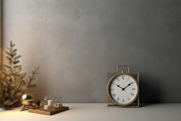 New year background clock. Generate Ai