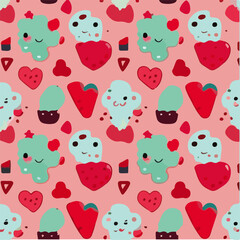 cute simple valentines day pattern, cartoon, minimal, decorate blankets, carpets, for kids, theme print design
