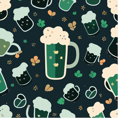 cute simple st. patricks day pattern, cartoon, minimal, decorate blankets, carpets, for kids, theme print design
