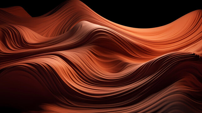 Terracotta smoky abstraction. Generative AI
