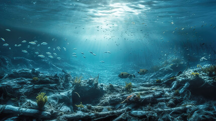 Obraz premium marine waste Generative AI