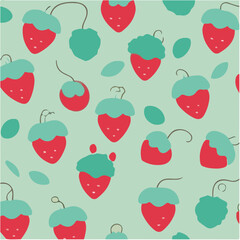 cute simple raspberry pattern, cartoon, minimal, decorate blankets, carpets, for kids, theme print design

