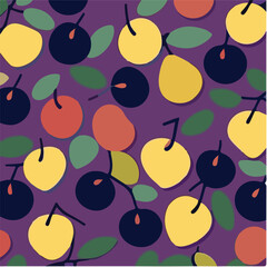 cute simple plum pattern, cartoon, minimal, decorate blankets, carpets, for kids, theme print design
