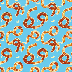 cute simple national pretzel day pattern, cartoon, minimal, decorate blankets, carpets, for kids, theme print design
