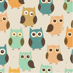 cute simple owl pattern, cartoon, minimal, decorate blankets, carpets, for kids, theme print design
