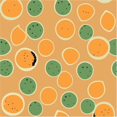cute simple cantaloupe pattern, cartoon, minimal, decorate blankets, carpets, for kids, theme print design
