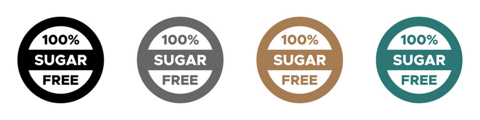 Sugar free label vector signs