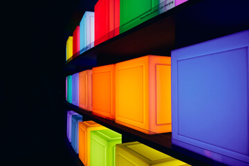 The colour display at Singapore art centre