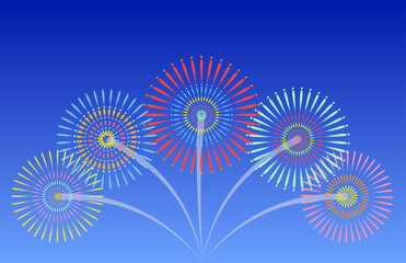 Colorful fireworks dye the night sky beautifully.