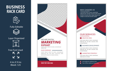 Business rack card or dl flyer template Design fully  Editable