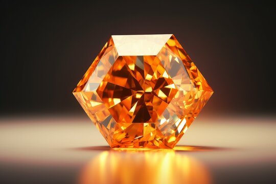 Orange diamond. Generate Ai