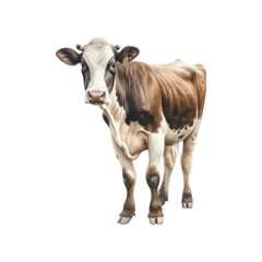 Krowa, wygenerowane przez AI, ilustracja bez tła - obrazy, fototapety, plakaty