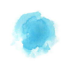 Abstract watercolor spot sky blue. Blue elegant background.