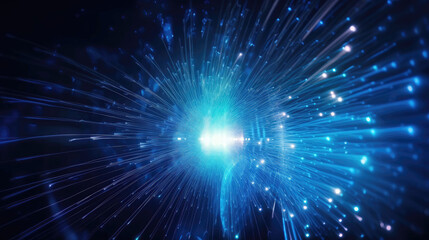 Naklejka premium Cardano ADA light streaks as cryptocurrency concept (Generative AI)