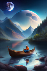 boat on the lake