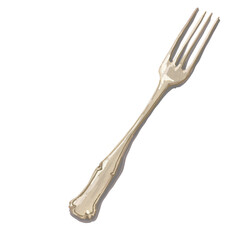 Hand drawn artistic illustration of fork. Cultery illustration