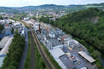 Industriegebiet an der Lenne in Iserlohn / Sauerland, NRW