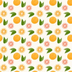 Orange watercolor pattern, oranges, watercolor drawing for kids, orange fabric pattern, children's patterns, orange slices in watercolor