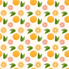 Orange watercolor pattern, oranges, watercolor drawing for kids, orange fabric pattern, children's patterns, orange slices in watercolor