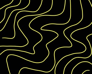 black background for design with curved yellow lines