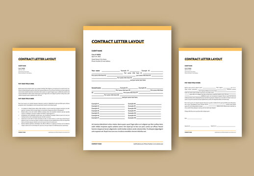 Contract Proposal Document Layout