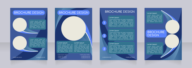 Youth sports camp promotional blank brochure layout design. Vertical poster template set with empty copy space for text. Premade corporate reports collection. Editable flyer paper pages