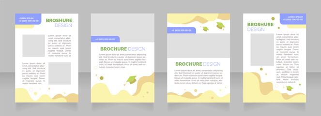Student integration blank brochure layout design. University events. Vertical poster template set with empty copy space for text. Premade corporate reports collection. Editable flyer paper pages