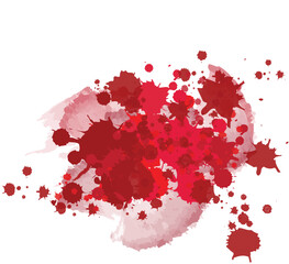 Blood splashes isolated on a white background. Blood splatters vector graphic element