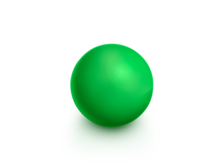 Green sphere, transparent background