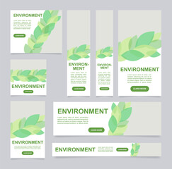 Environmental pollution prevention web banner design template. Vector flyer with text space. Advertising placard with customized copyspace. Promotional printable poster for advertising. Graphic layout