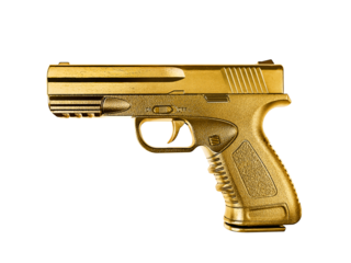 gun gold metal transparent background