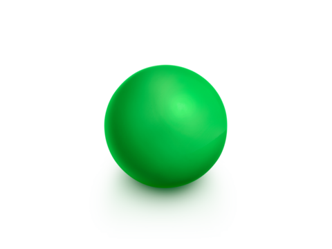 Green sphere, transparent background