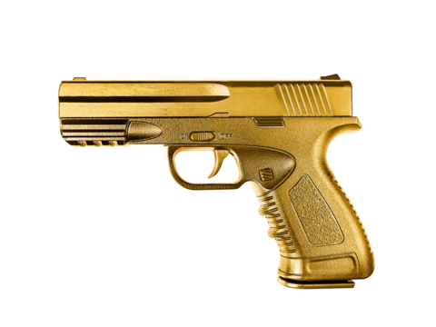 gun gold metal transparent background