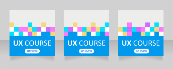 Interaction design lessons web banner design template. Vector flyer with text space. Advertising placard with customized copyspace. Promotional printable poster for advertising. Graphic layout