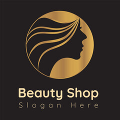 Modern beauty shop logo design templates