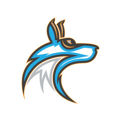 Obraz premium Creative Fox Head Symbol Vector Illustration, icon for game logo