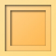 Paper cutout frame background pastel yellow