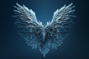Beautiful Angel wings flying creature bird wings, feather wings Created with generative AI tools