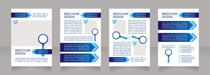 Attracting new talents blank brochure layout design. Vertical poster template set with empty copy space for text. Premade corporate reports collection. Editable flyer 4 paper pages
