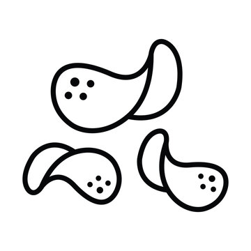 potato chip icon vector design template in white background