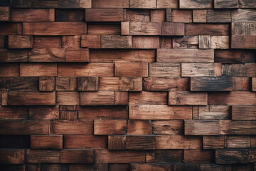 Brown wood texture. Abstract background. design of dark wood background. Generative AI