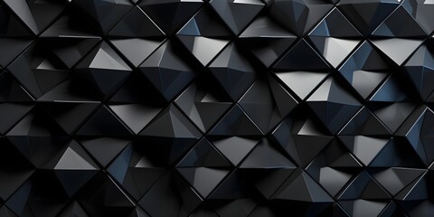 black triangular block wallpaper. triangular background, banner. generative AI