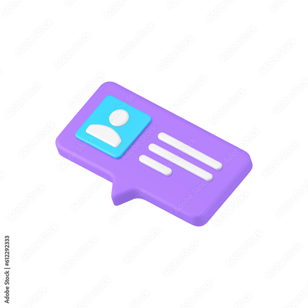 Poster personal account information web user data quick tips cyberspace notification 3d icon vector