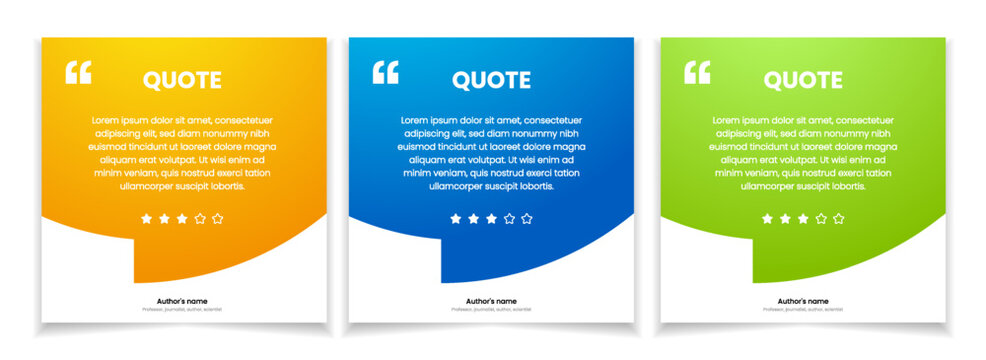 3D Bubble Testimonial Banner, Quote, Infographic. Social Media Post Template Designs For Quotes. Empty Speech Bubbles, Quote Bubbles And Text Box. Vector Illustration EPS10.